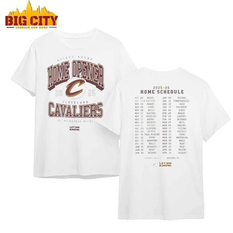 Home Opener Cavaliers 2025 Two Sided Shirt
