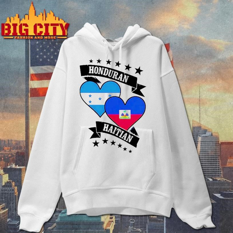 Honduran vs Haitian heart flags shirt