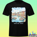 Honfleur France Harbor Watercolor Shirt