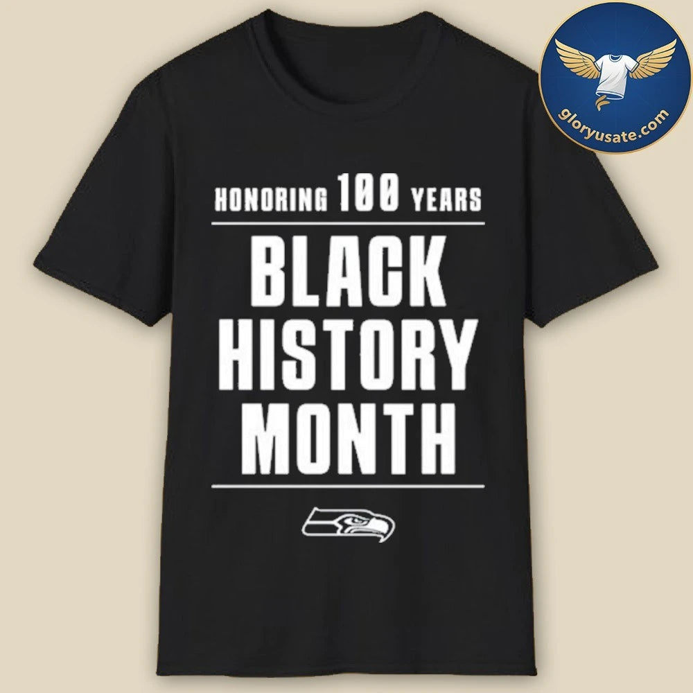 Honoring 100 Years Black History Month Seahawks Shirt
