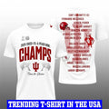 Hoosiers 2026 Chick Fil A Peach Bowl Champs Time Players Shirt