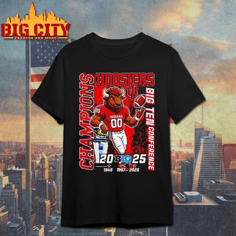 Hoosiers Champions Big Ten Conference Big 2025 macos shirt