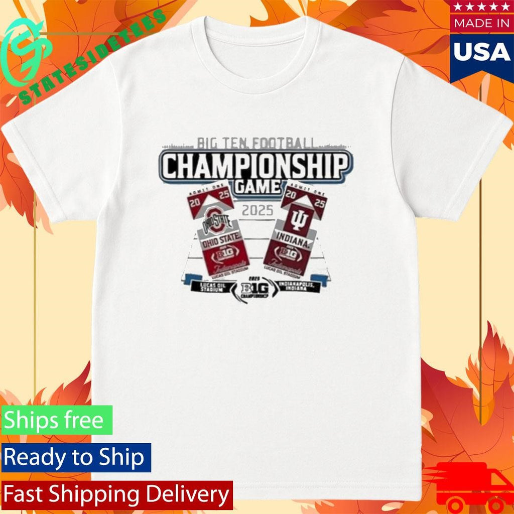 Hoosiers vs Ohio State Big Ten 2025 Football Championship Helmet Tickets Shirt