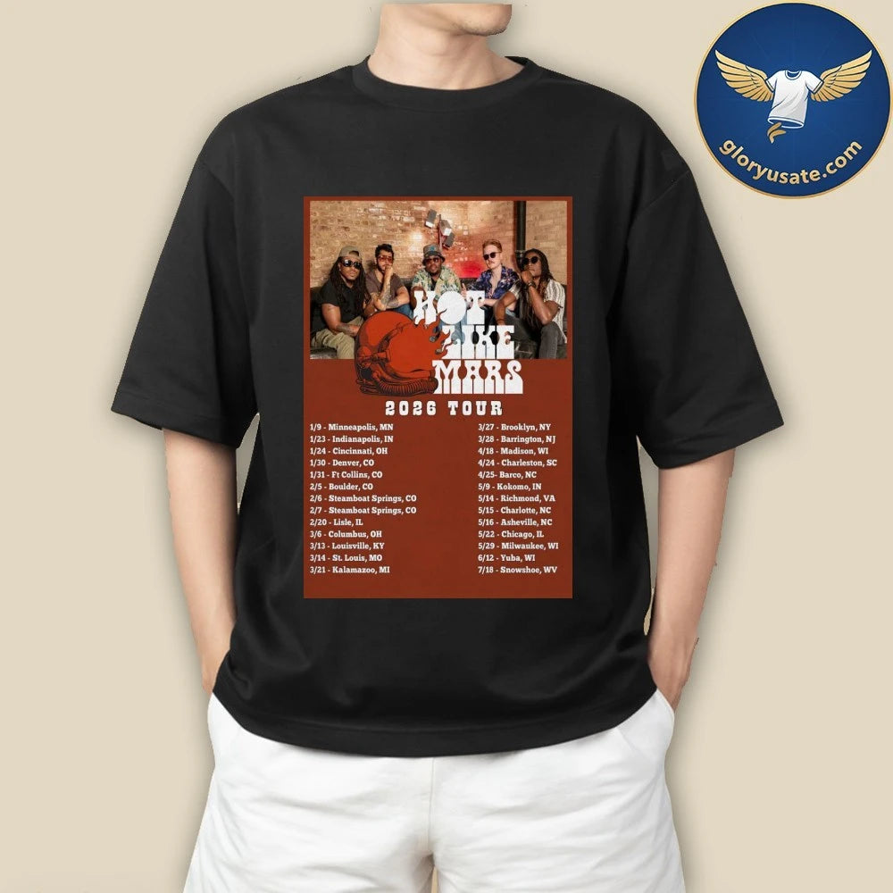 Hot Like Mars Tour 2026 Poster Shirt