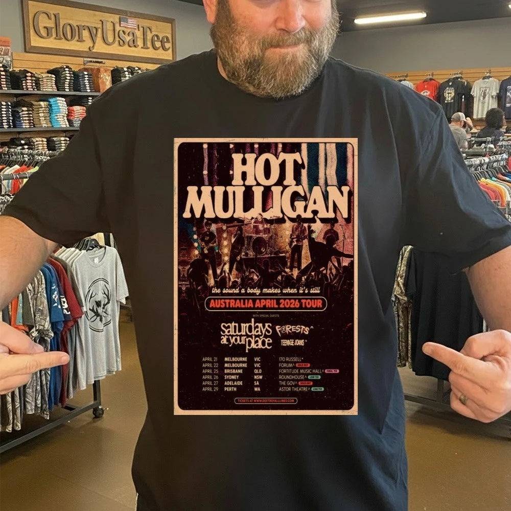 Hot Mulligan Australia April 2026 Tour Poster Shirt