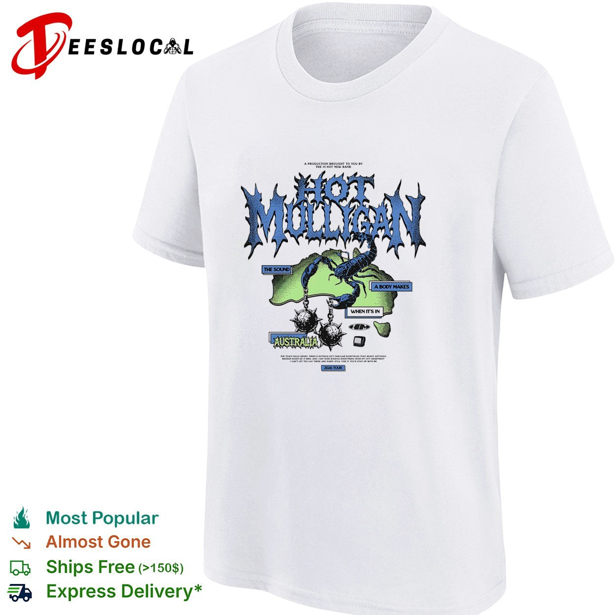 Mulligan Australia tour map shirt