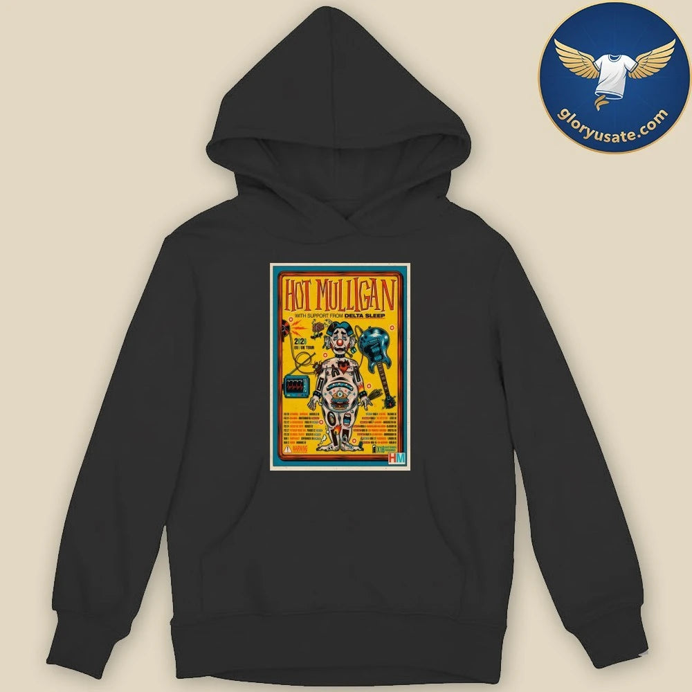 Hot Mulligan With Delta Sleep 2026 Europe-UK Tour Poster Shirt