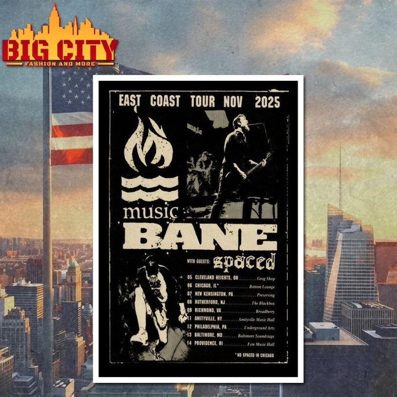 Hot Water Music East Coast Nov 2025 Tour Poster shirt