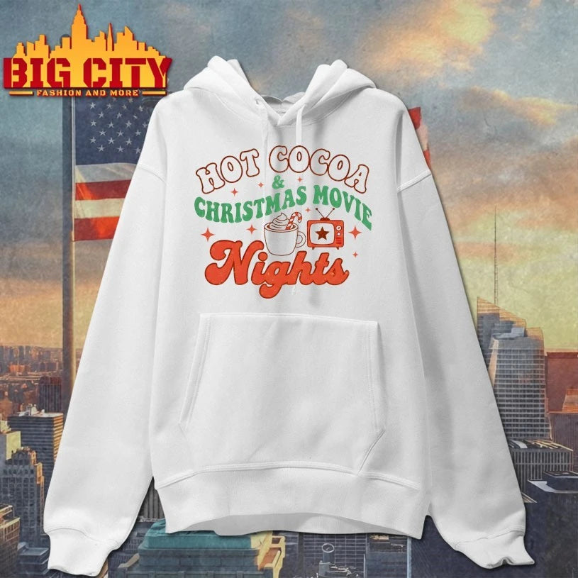 Hot cocoa and Christmas Movie Night 2025 shirt