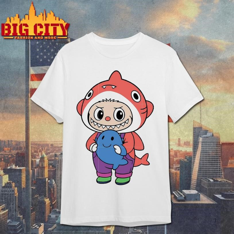 Hot orange baby shark labubu cute doll drawing Shirt