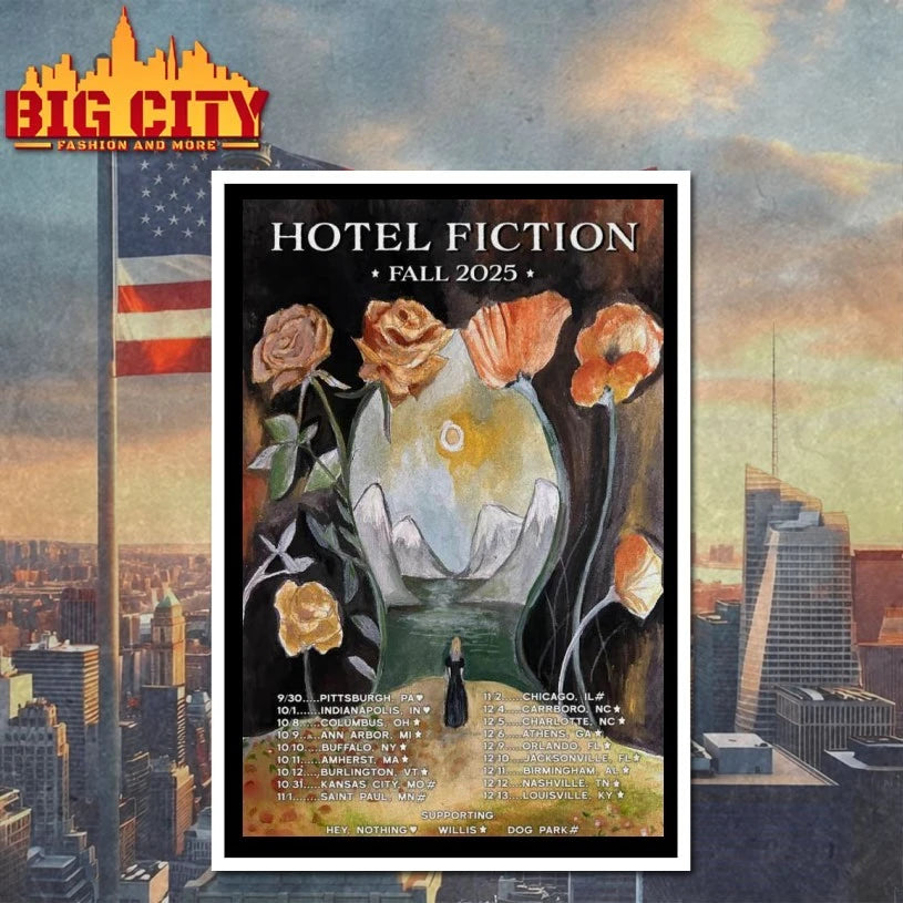 Hotel Fiction Fall Tour 2025 New Poster shirts