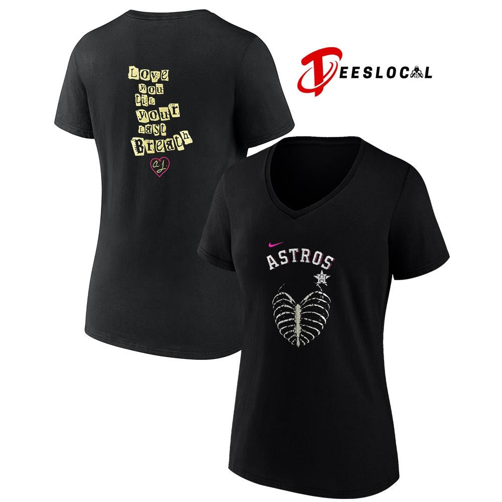 Houston Astros x AJ Lee love you til your last breath bones shirt