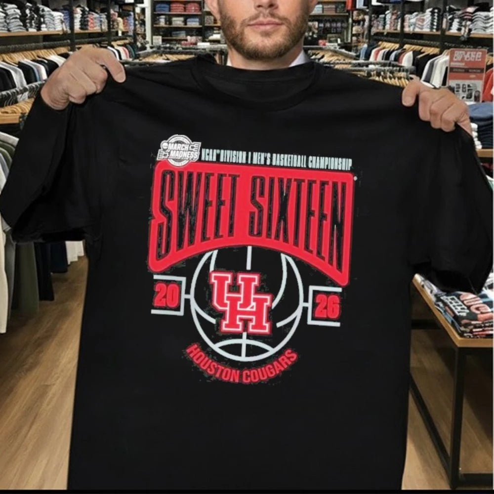Houston Cougars 2026 NCAA Men’s Basketball Tournament March Madness Sweet 16 Shirt