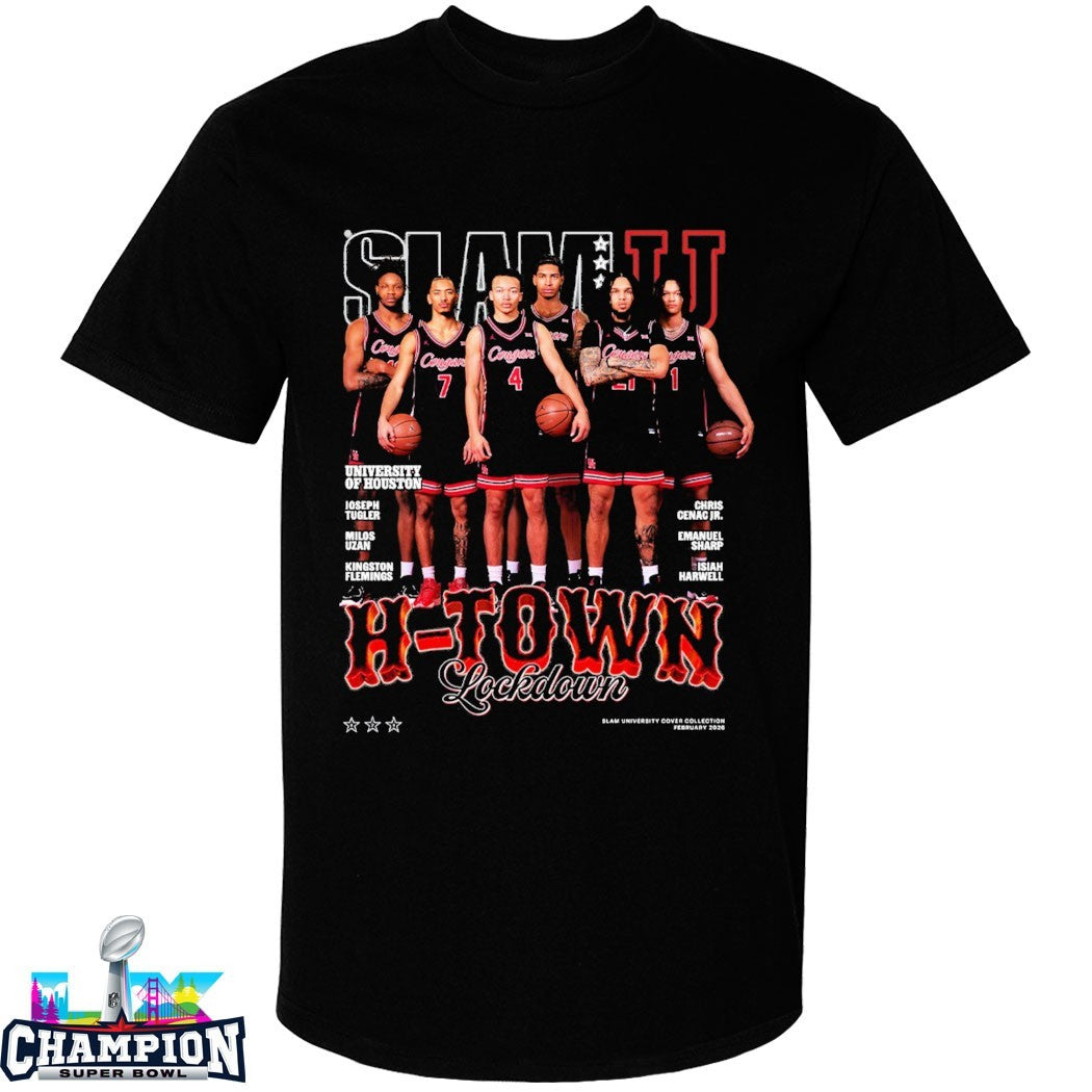 Houston Cougars Basketball SlamU H-Town Lockdown T-shirts