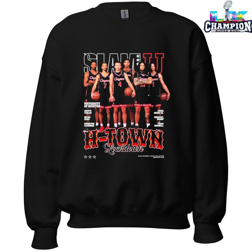 Houston Cougars Basketball SlamU H-Town Lockdown T-shirts