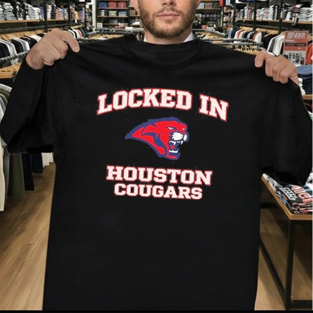 Houston Cougars Locked In for Game Day and Tournament Basketball Shirt