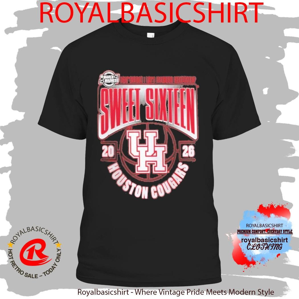 Houston Cougars Men’s Basketball 2026 NCAA March Madness Sweet 16 T-Shirt