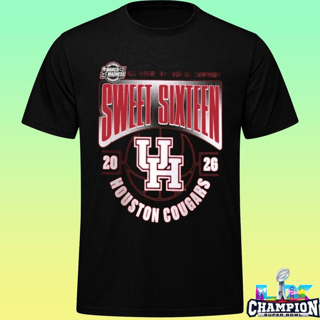 Houston Cougars Men’s Basketball 2026 Ncaa March Madness Sweet 16 Shirt