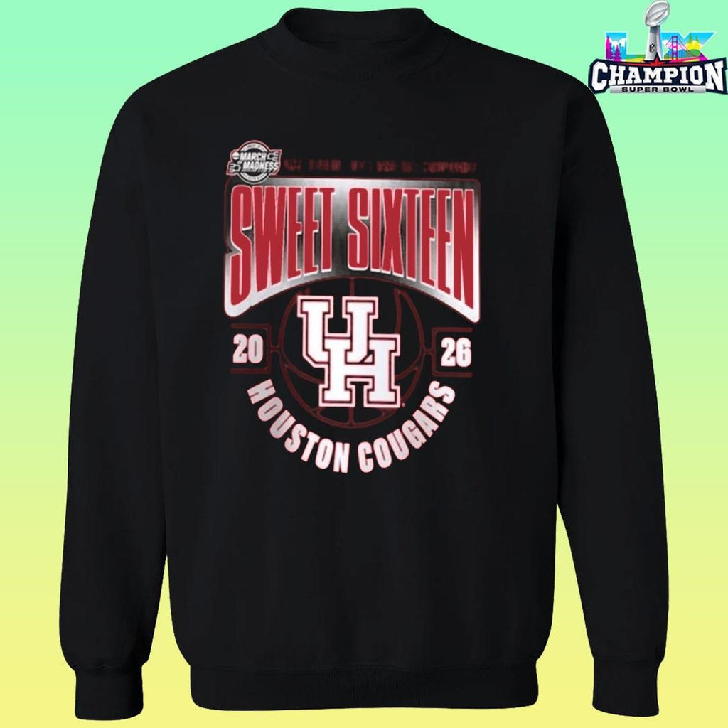 Houston Cougars Men’s Basketball 2026 Ncaa March Madness Sweet 16 Shirt