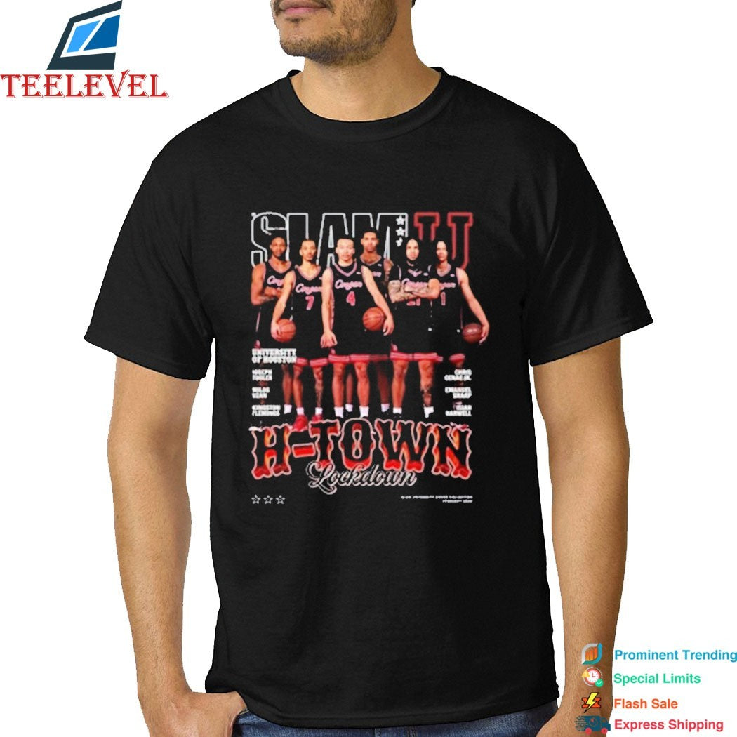 Houston Cougars Slam H-Town Men’s Basketball Team Players T-Shirts