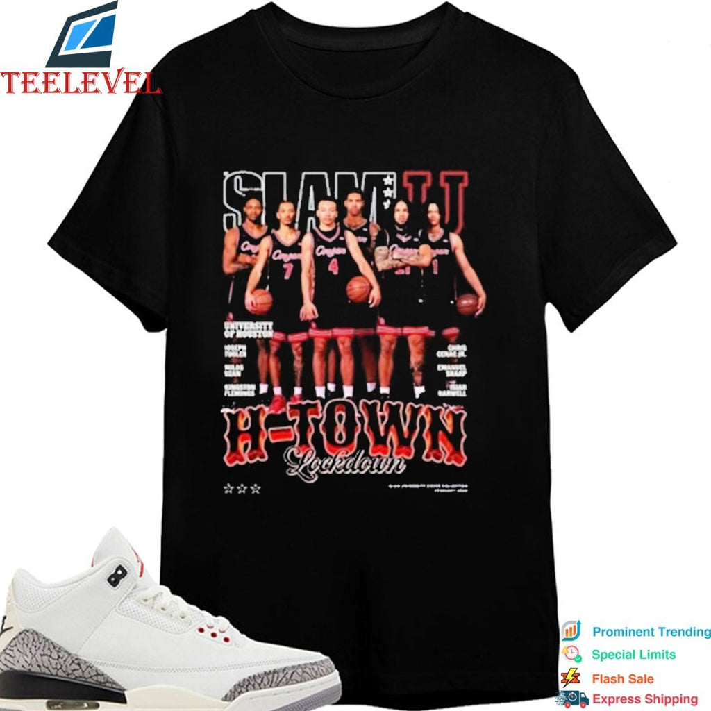 Houston Cougars Slam H-Town Men’s Basketball Team Players T-Shirts