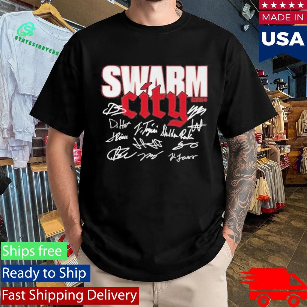 Houston Football Swarm City Signatures Shirt