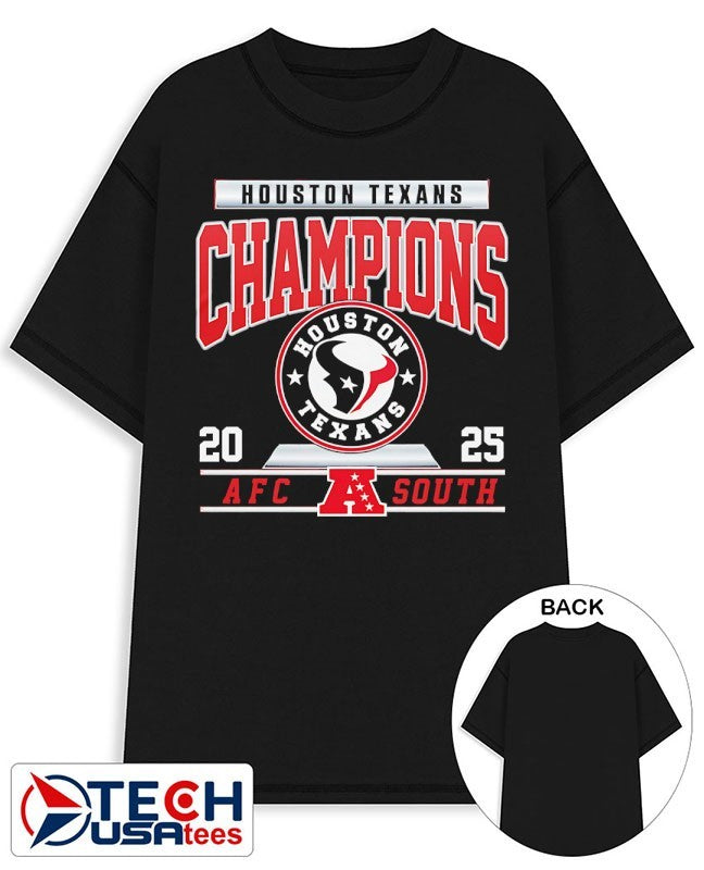 Houston Texans Football 2025 AFC South Champions logo shirt