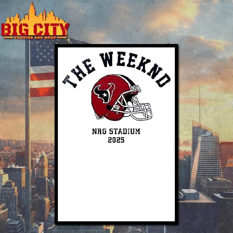 Houston Texans X The Weeknd Nrg Stadium Helmet Portrait Shirt