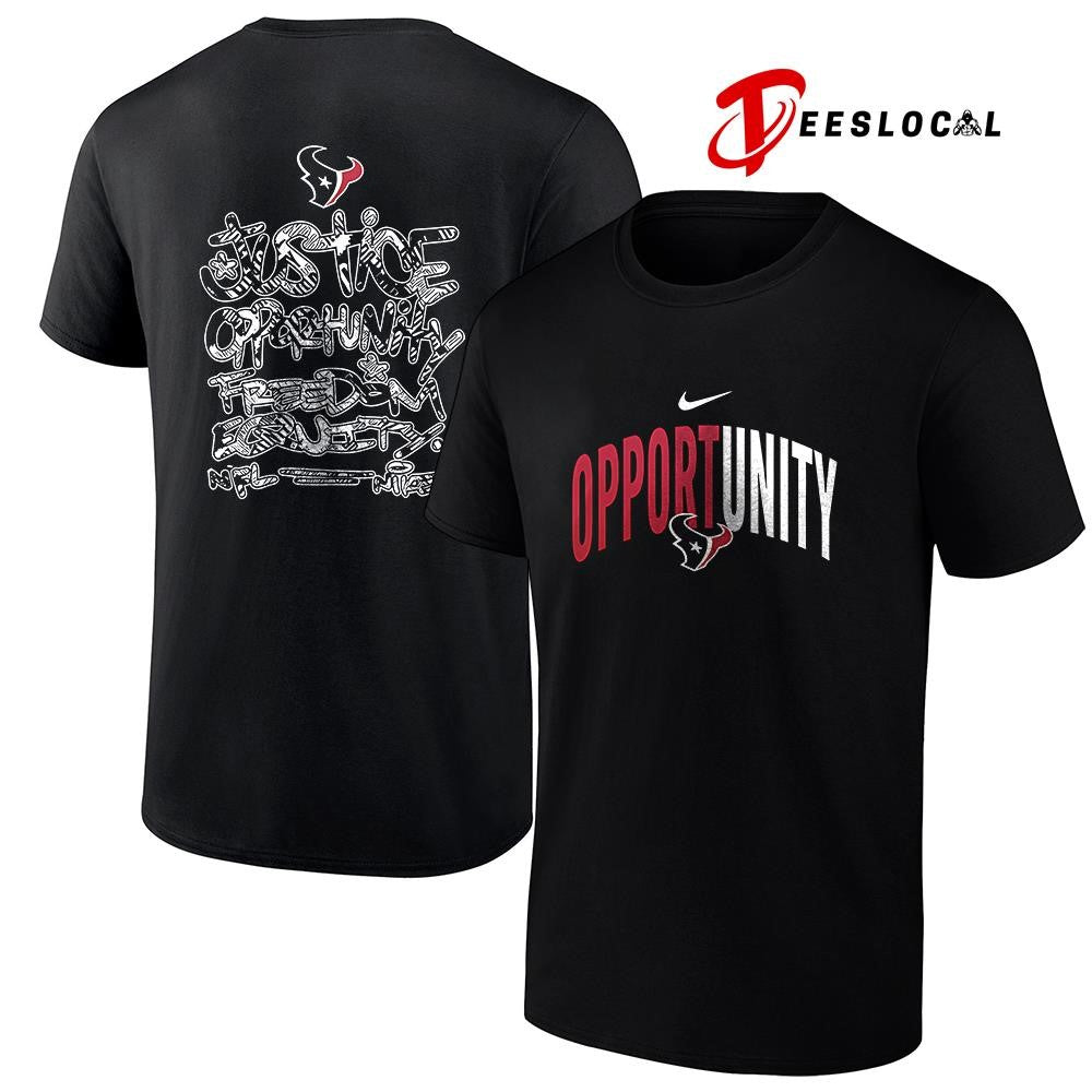 Houston Texans justice opportunity freedom equity shirt