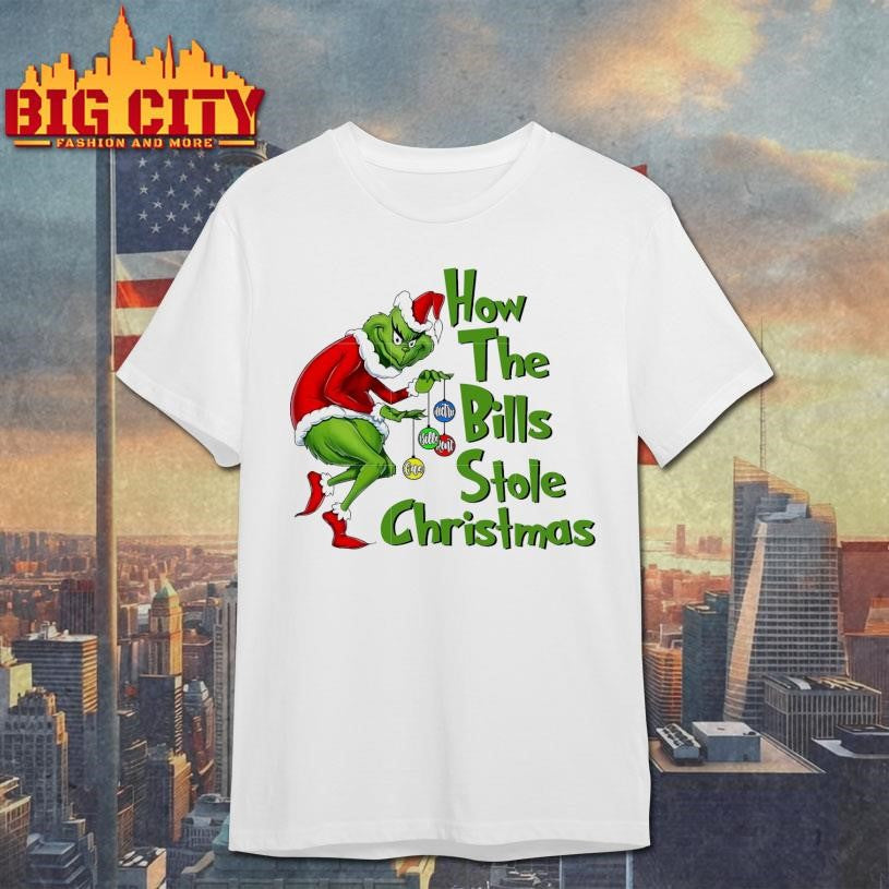 Official How the bills stole christmas grinch Shirt