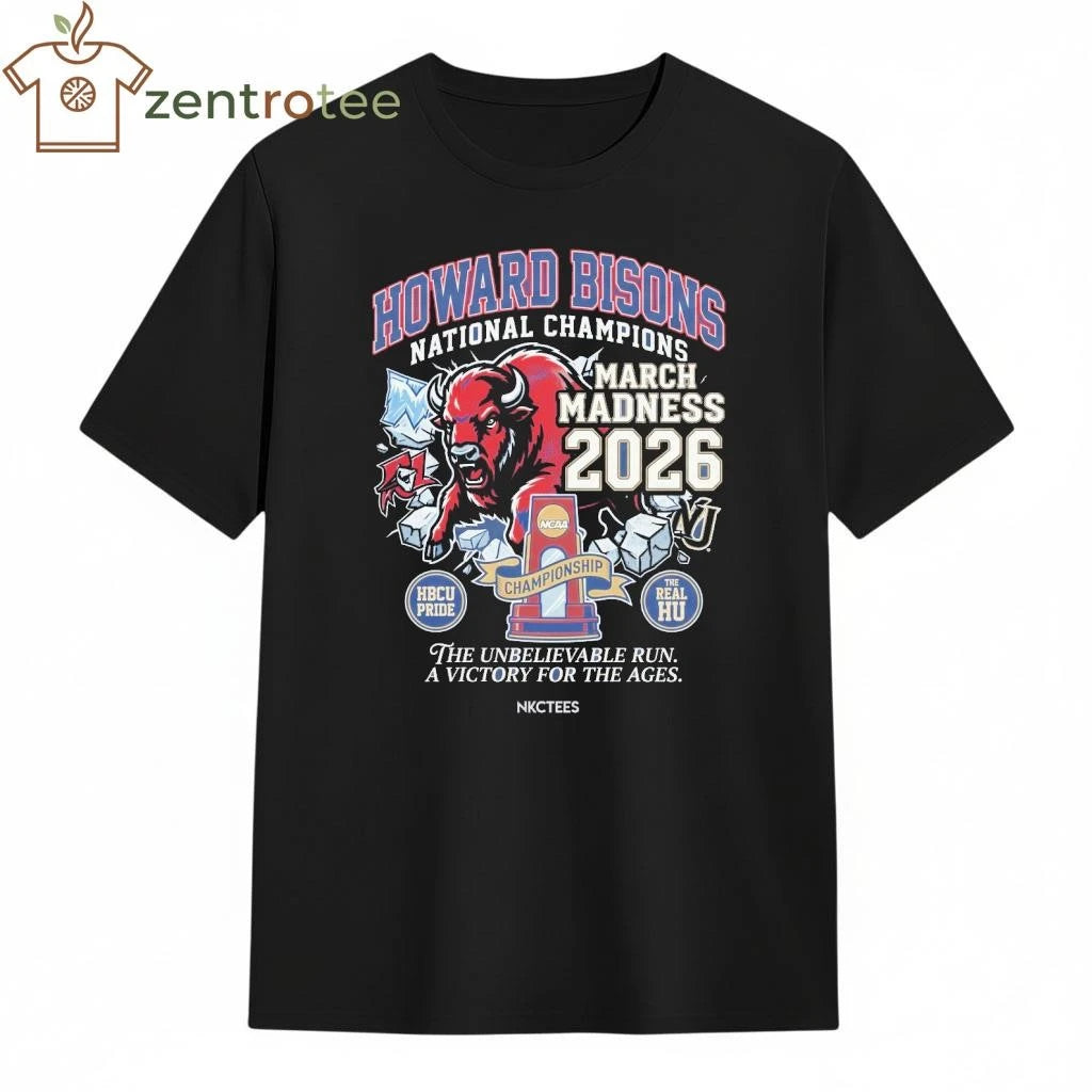 Howard Bisons NCAA National Champions 2026 T-Shirt – Official March Madness Victory Edition – Nkctees Exclusive