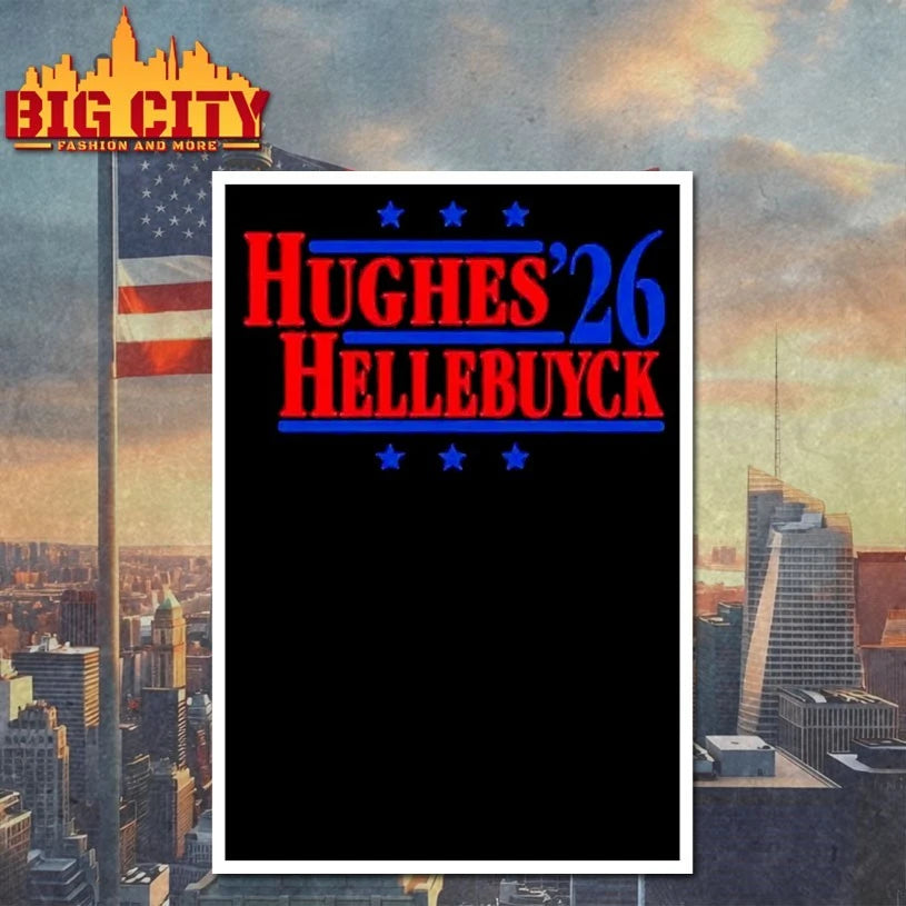 Hughes &amp; Hellebuyck ’26 Team USA Retro Campaign T-shirt