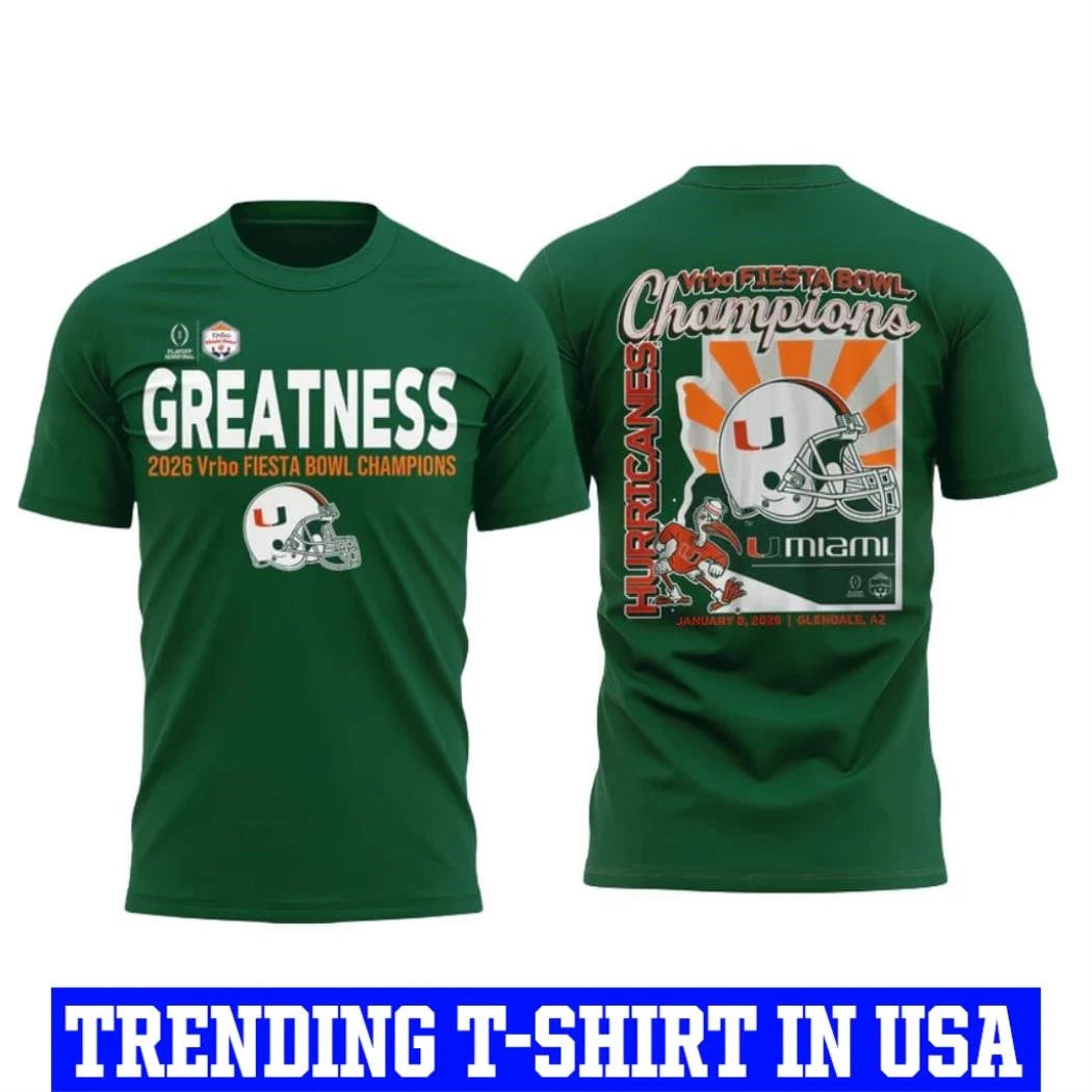 Hurricanes Football 2026 Fiesta Bowl Champions Shirt