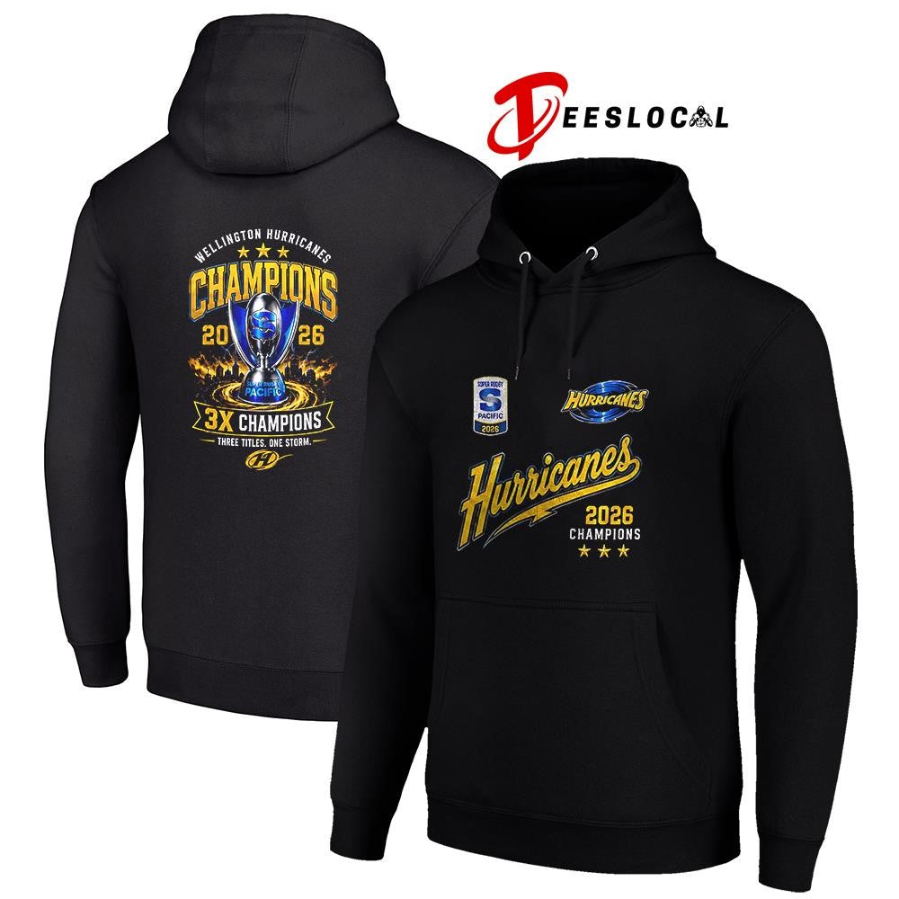 Hurricanes Super Rugby champions three titles one storm graphic shirt