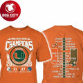 Hurricanes Vrbo Fiesta Bowl Champions 2026 Two Sided Shirt