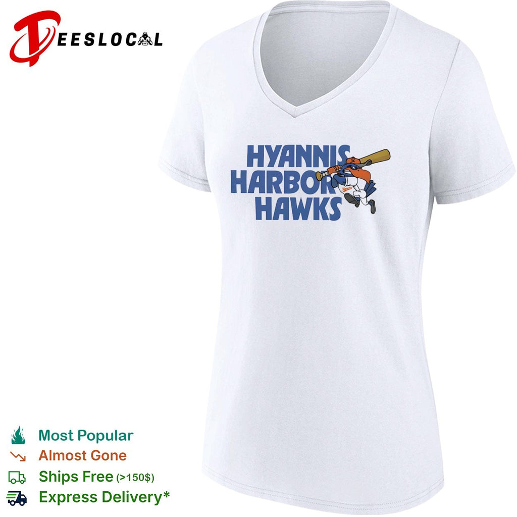 Hyannis Harbor Hawks Baseball Team Logo Mascot Character Cape Cod League shirt