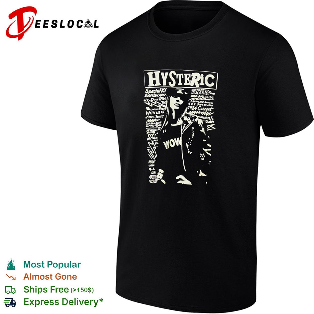 Hysteric Special Ki Tickets from Bad Girl Music Ladyland Studio 1984 Concert shirt