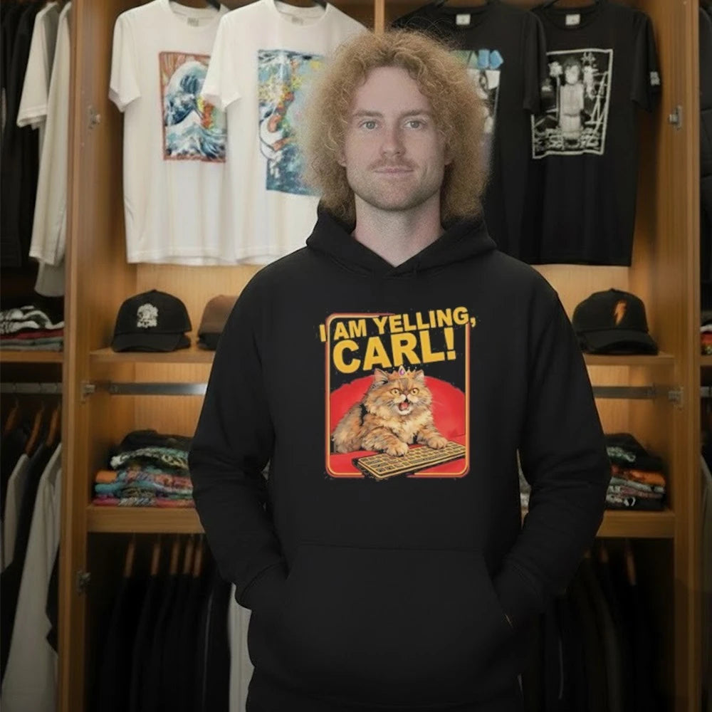 I Am Yelling Carl Cat shirt