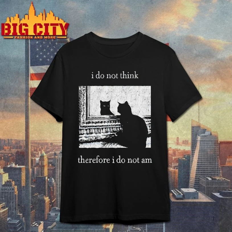 I Do Not Think Cat Goth Aesthetic Graphic shirt