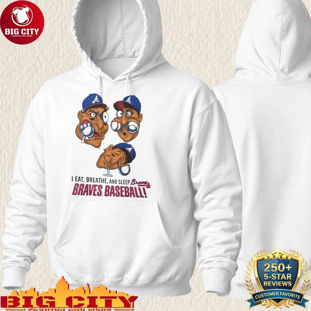 I Eat Breathe Sleep Braves Baseball Cartoon meme Shirt