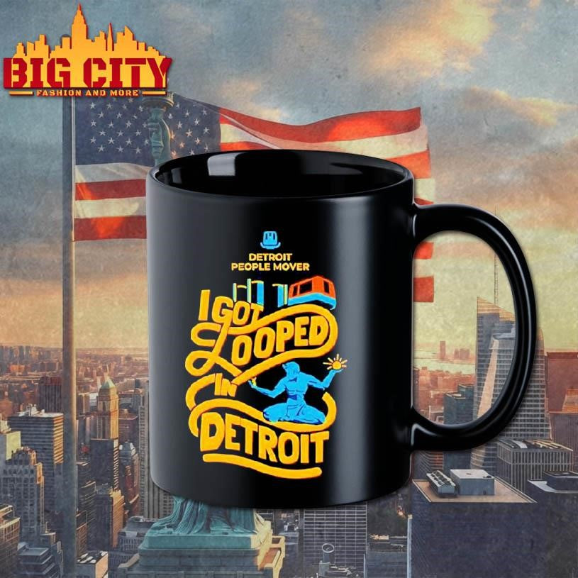 I Got Looped In Detroit Detroit People Mover And The Spirit Of Detroit Statue Shirt