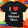 I Love Ann Michael Maye Heart Shirt