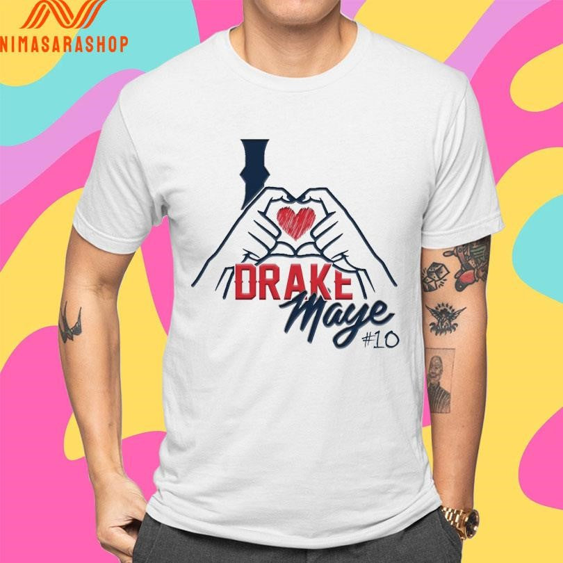 I Love Drake Maye 10 Hand Heart 2026 Shirts