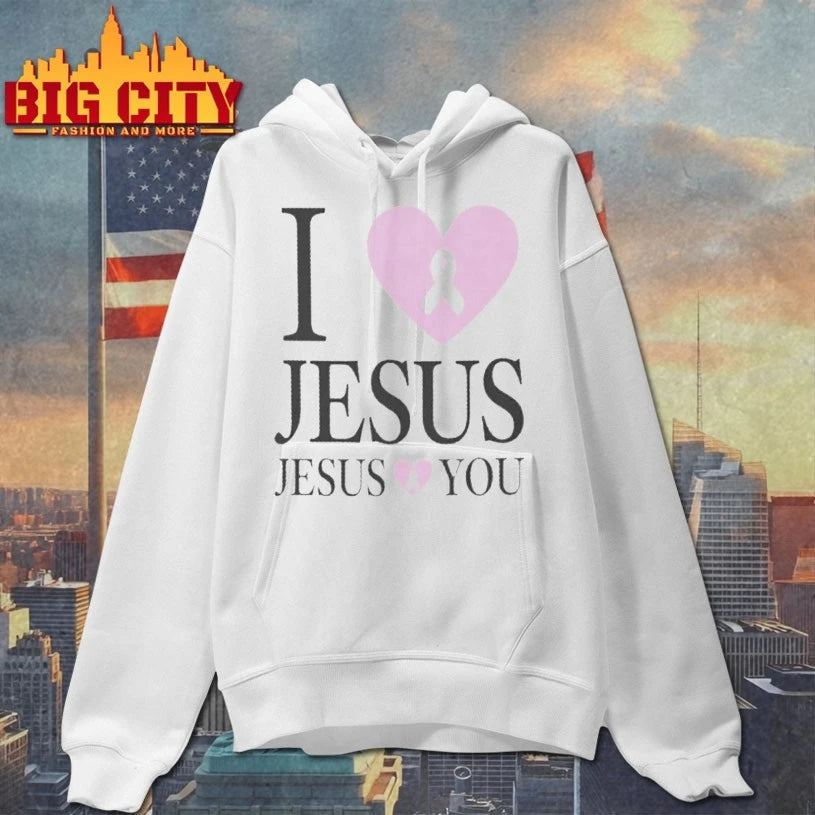 I Love Jesus Jesus Loves You Breast Cancer Awarness shirts