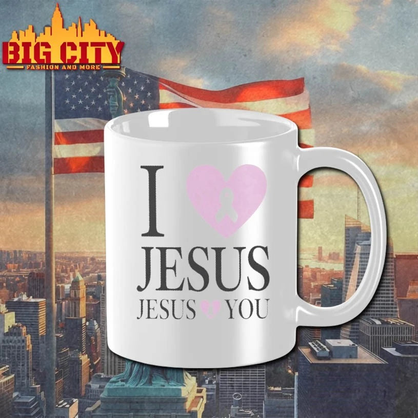 I Love Jesus Jesus Loves You Breast Cancer Awarness shirts