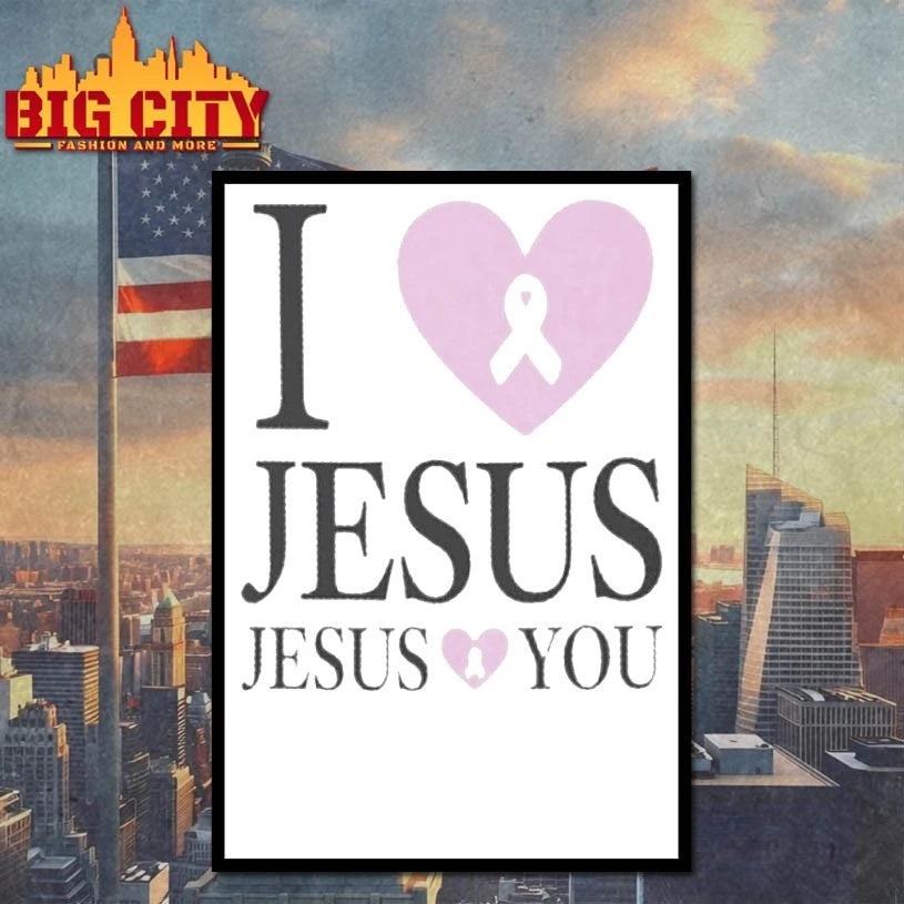 I Love Jesus Jesus Loves You Breast Cancer Awarness shirts