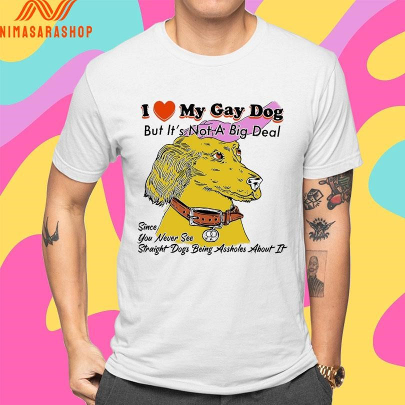 I Love My Gay Dog But It’s Not A Big Deal Since You Never See Straight Dogs Being Assholes About It Shirts