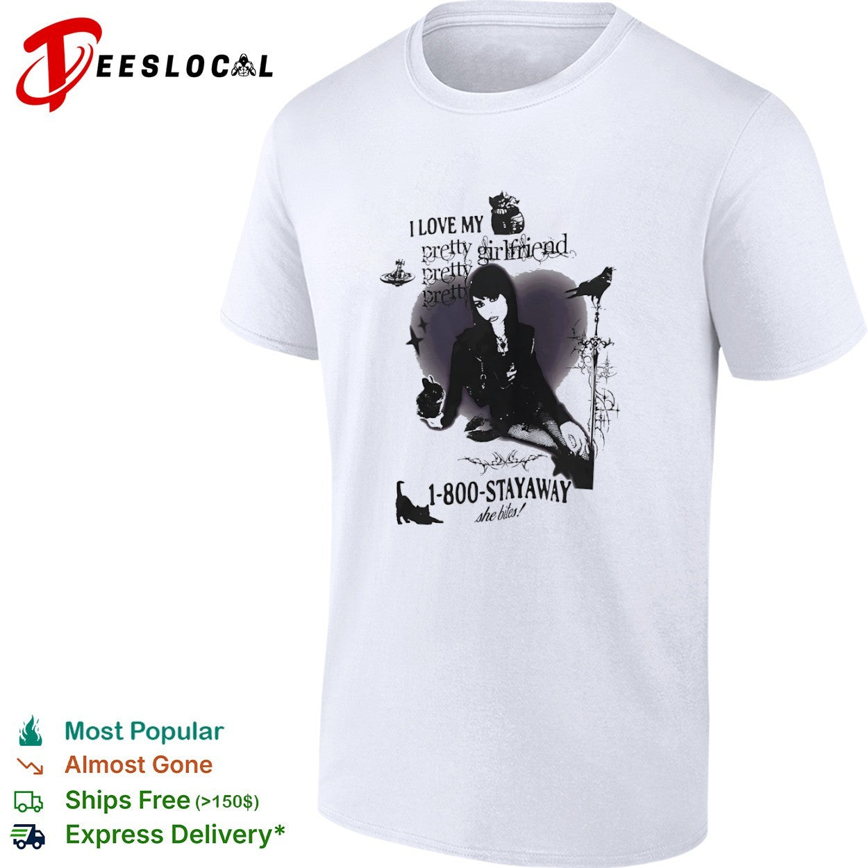 I Love My pretty girlfriend 1 800 Stayaway she bites Vivienne Westwood shirt
