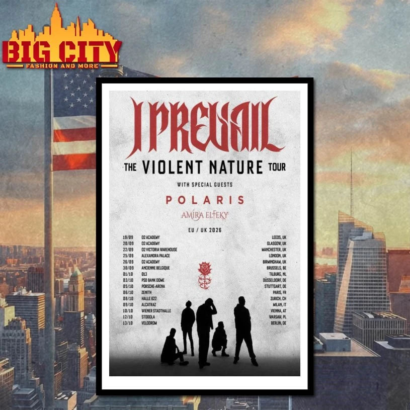 I Prevail EU UK Tour 2025 Poster Shirt