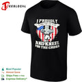 I Proudly stand for the flag and kneel for the cross American flag shirt